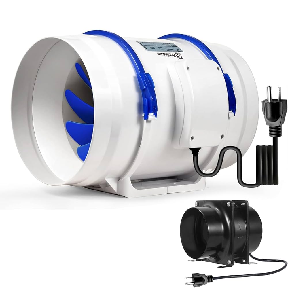 Amazon | Hon&Guan ダクト用換気扇 200mm 産業用排風機 塗装